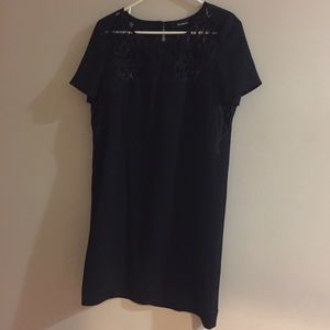 The Kooples black dress with embroidered neckline